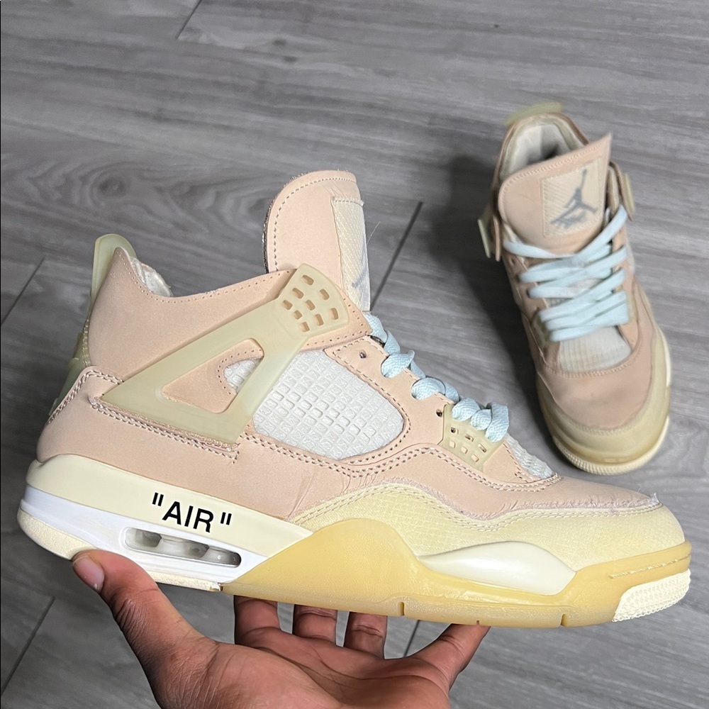 Air Jordan 4 Retro Off-White SP Sail Sneakers